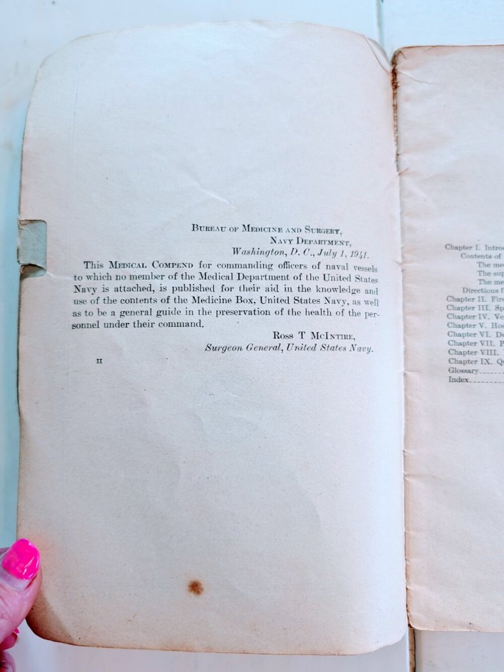 1943 WWII VTG U.S. Government Naval Medical Reference U.S. Navy - Picture 4 of 7
